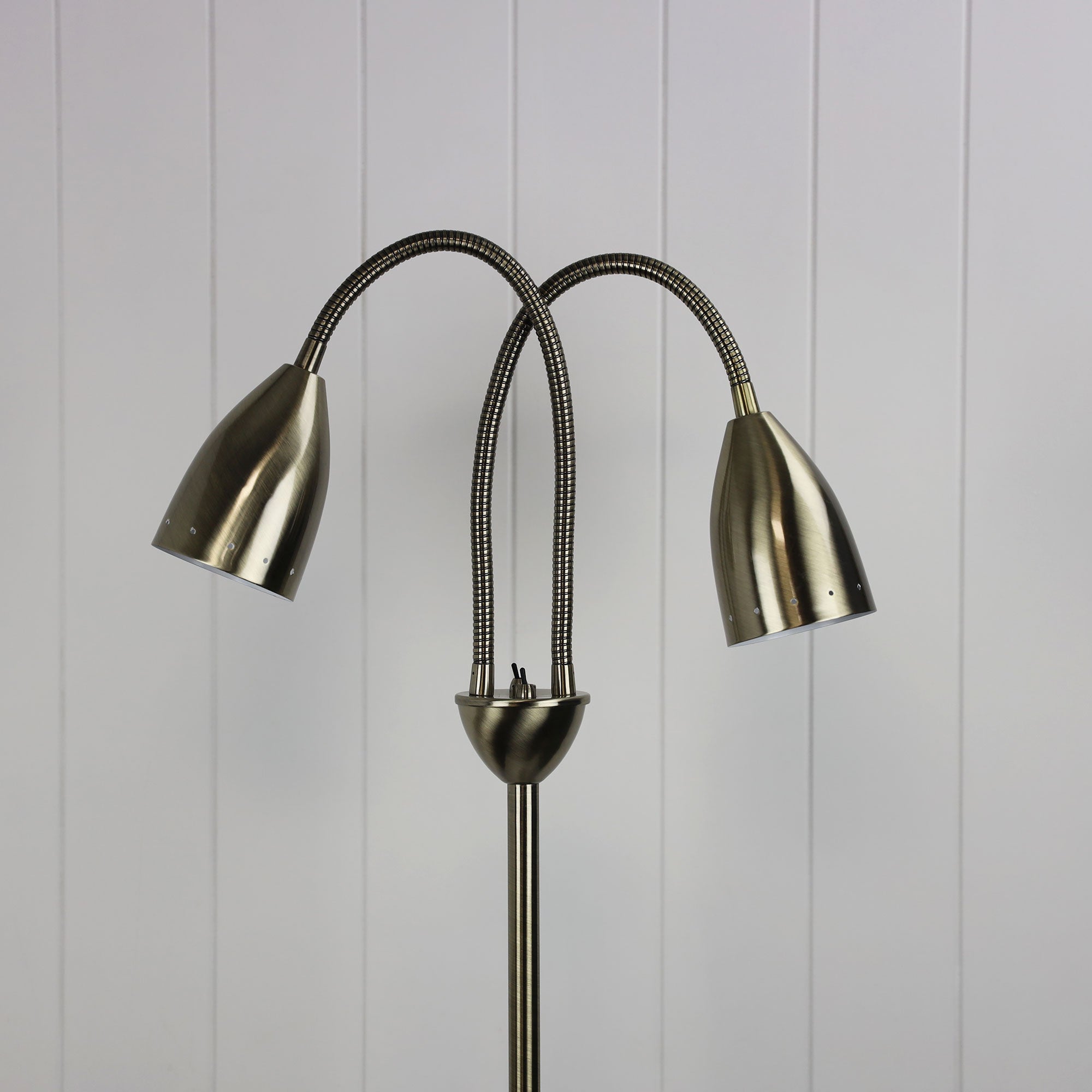 STAN TWIN FLOOR LAMP ANTIQUE BRASS - SL98822AB