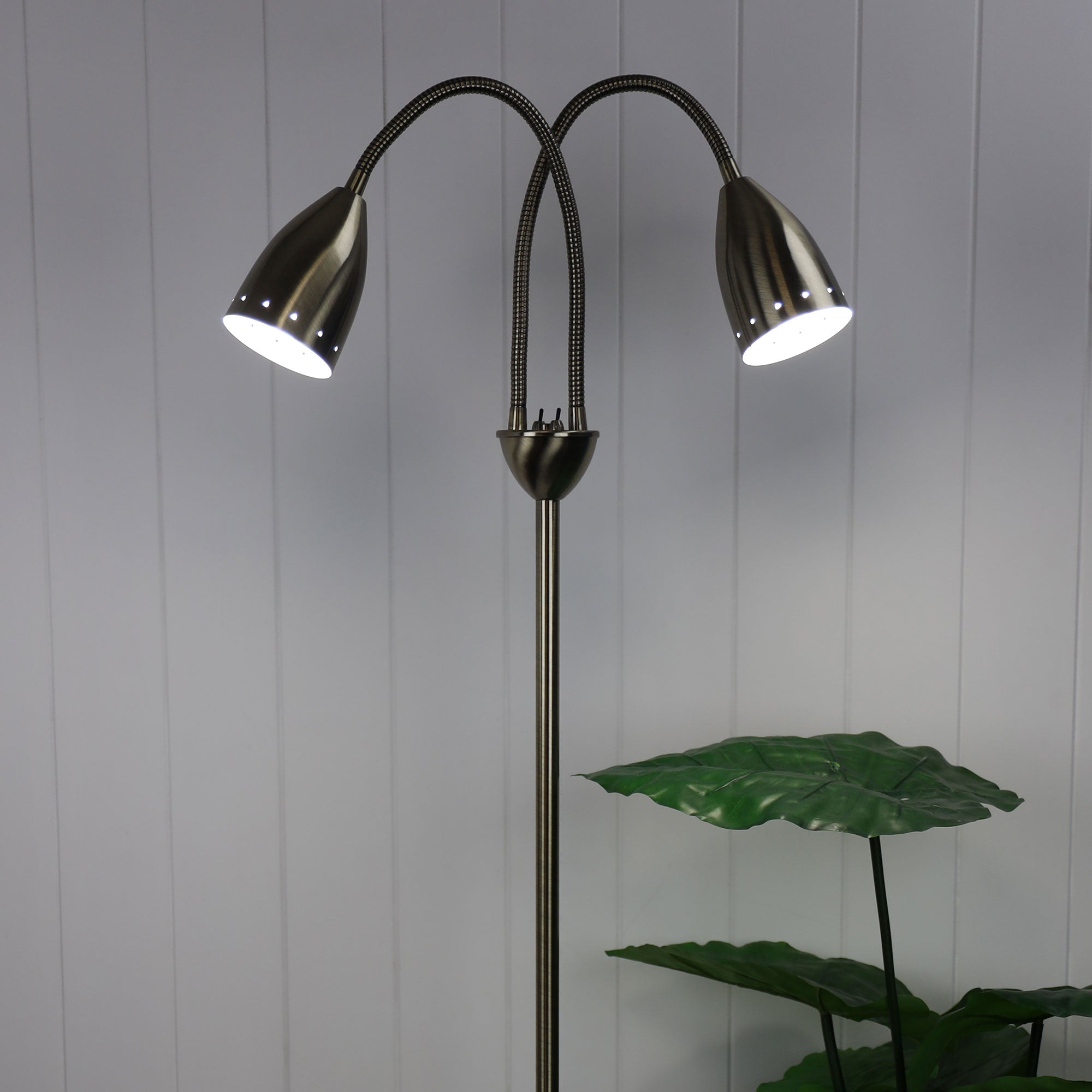 STAN TWIN FLOOR LAMP ANTIQUE BRASS - SL98822AB