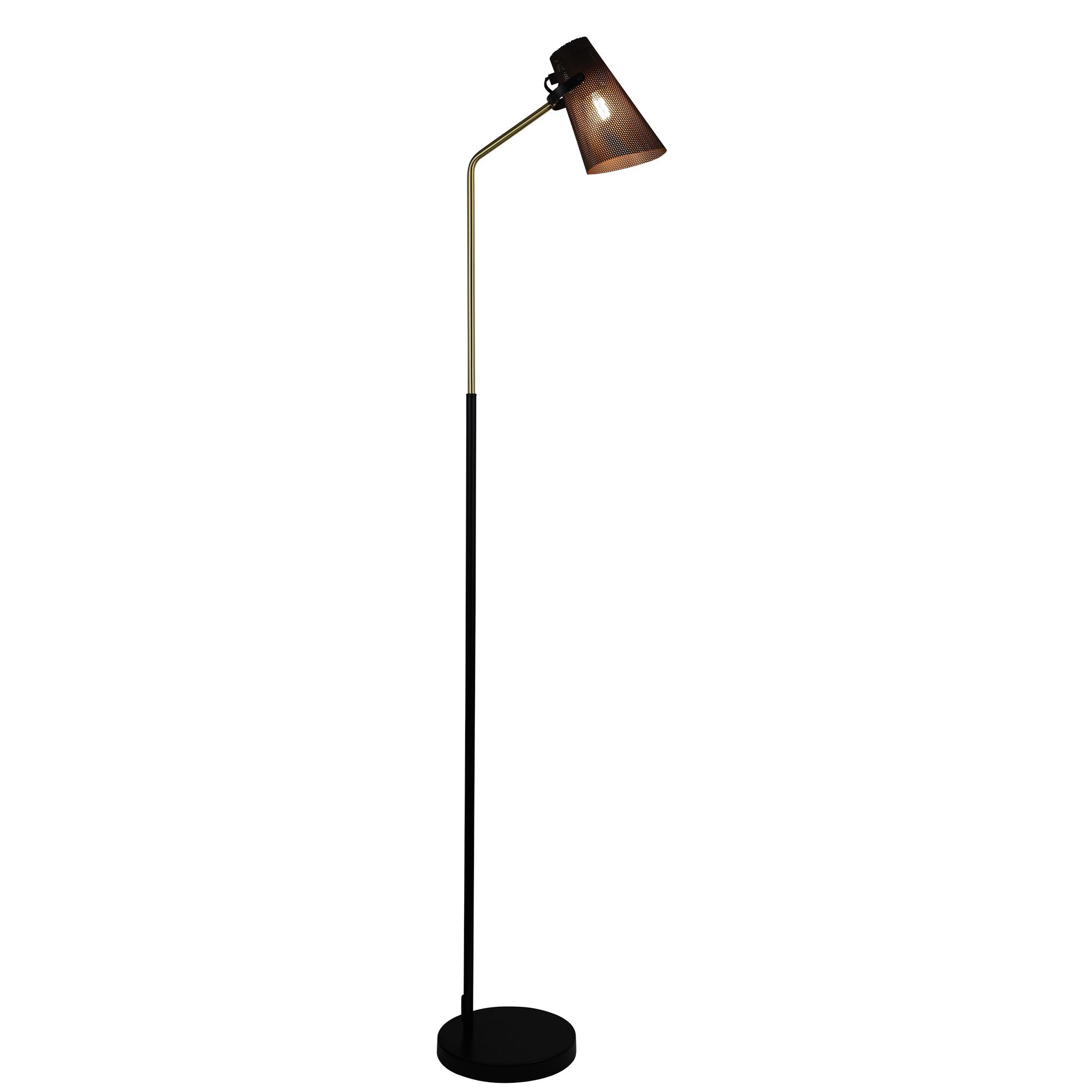 PERFO FLOOR LAMP BLACK & BRASS FLOOR LAMP - SL98833AB