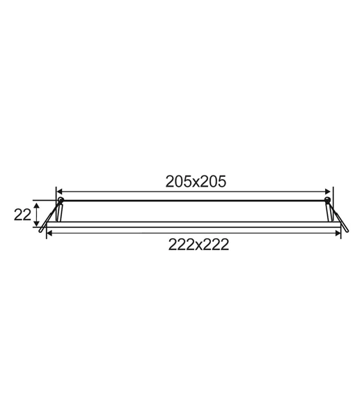 SLICKTRI LED Dimmable Ultra Slim Tri-CCT Recessed Downlights Square SLICKTRI3S 