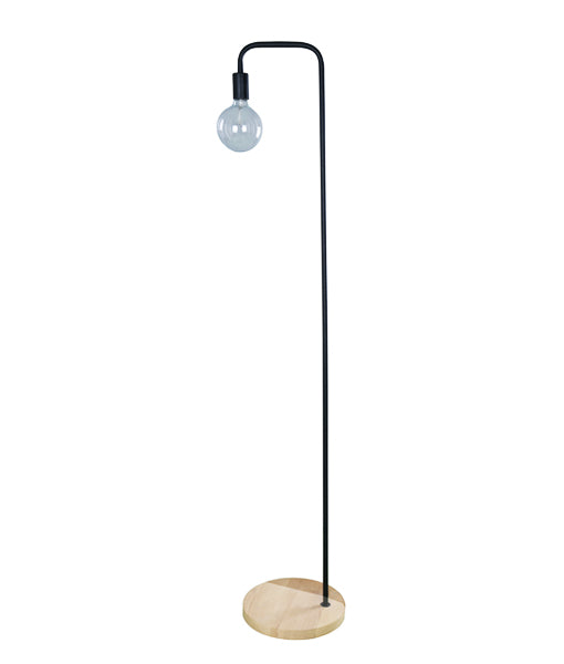  SLIM CLA LIGHTING FLOOR LAMP DIMM ES 45W BLONDE WOOD/BLK H1610mm x 300mm SLIM-F2