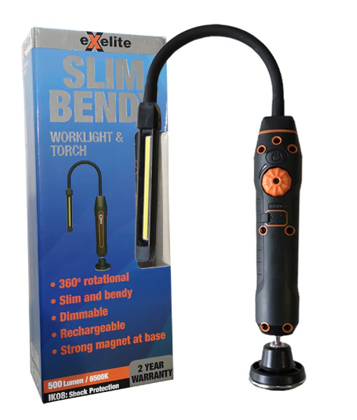 Rotational Worklight & Torch SLIM BENDY