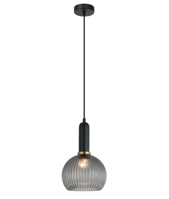 VINTAJ Wine Glass Shape Ribbed Glass Pendant Lights VINTAJ1