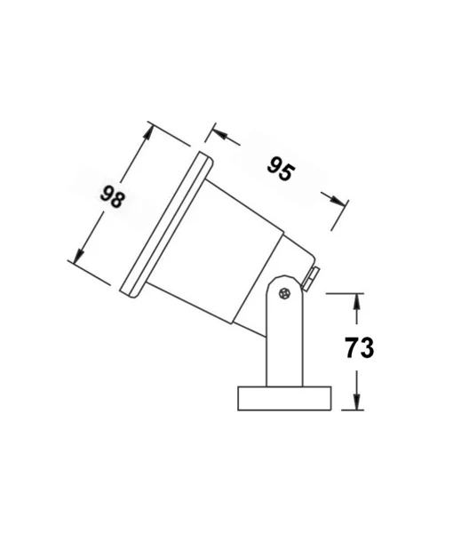 Exterior Surface Mounted Adjustable Pond / Spot Light SMIP68ASS