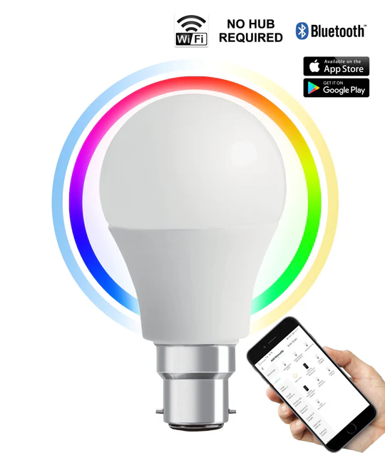 LED Smart Dimmable Tri-CCT+RGB GLS Globes BC SMTGLS2