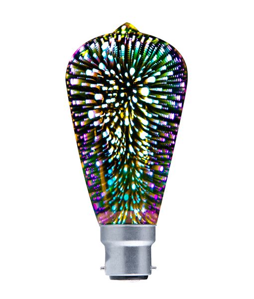 GLOBE LED Firework Effect BC ST57 PEAR 4W 330D (50 Lumens) WTY 3YR  SPECTRA01