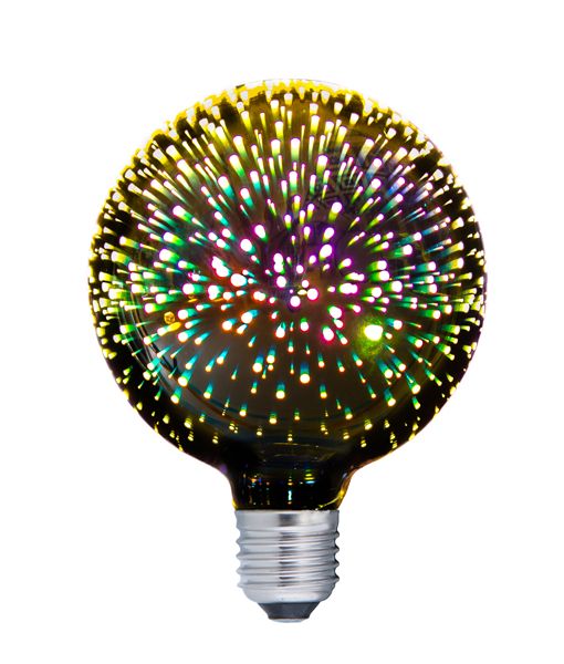 GLOBE LED Firework Effect ES G125 4W Multi Coloured 330D (50 Lumens) WTY 3YR SPECTRA04
