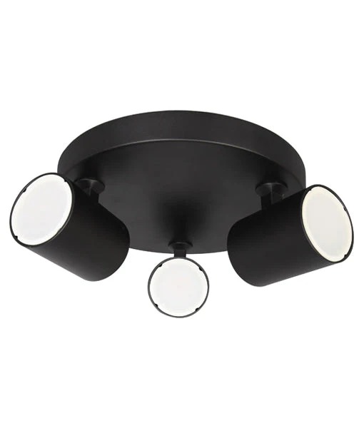 GU10 3 Light Adjustable Round Base Surface Mounted Spot Lights SPOT-R3B