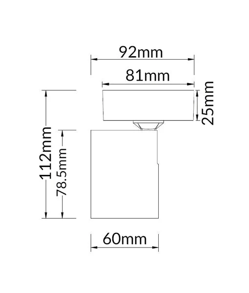 GU10 1 Light Adjustable Square Base Surface Mounted Spot Lights SPOT-S1W
