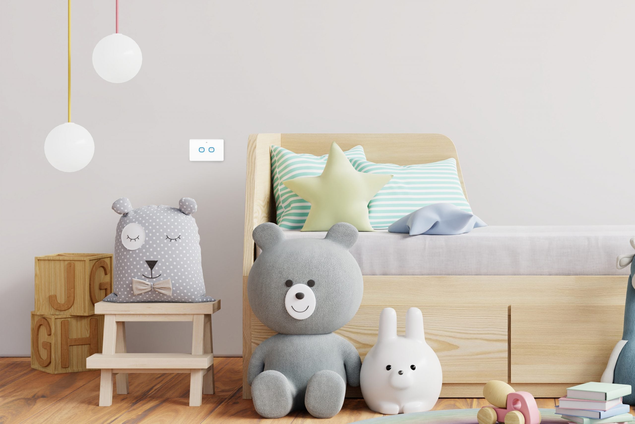 SMART TWIN GANG LIGHT WHITE - SSW02G-WIFI