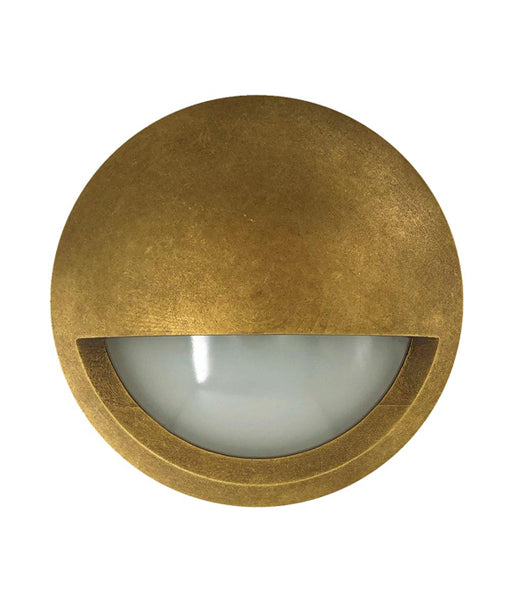 Surface Mounted 12V 6W LED Eyelid Step Light Matt Antique Brass / Warm White - STE20