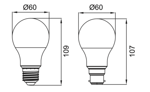 SupValue A60 GLS LED Lamp Dimmable 3000K E27 - 112103C