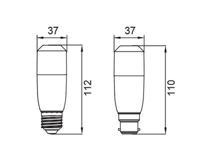 SupValue Tubular Mini Baton Lamp Dimmable 4000K B22 - 163014