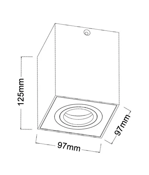 GU10 Square Gimbal Surface Mounted Ceiling Downlights SURFACE24