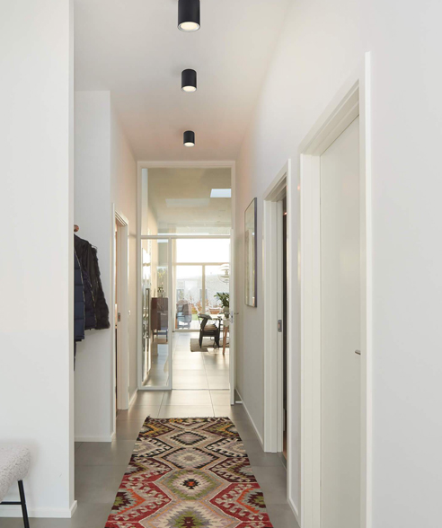 SURFACE GU10 Round Surface Mounted Fixed Downlight Black With Silver Diffuser - SURFACE18A