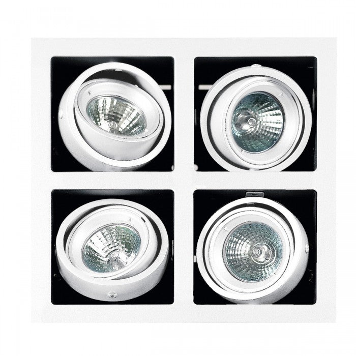 MR16 Quardruple Gimble Frame Downlight White 35W SV-GMR4-WH Superlux