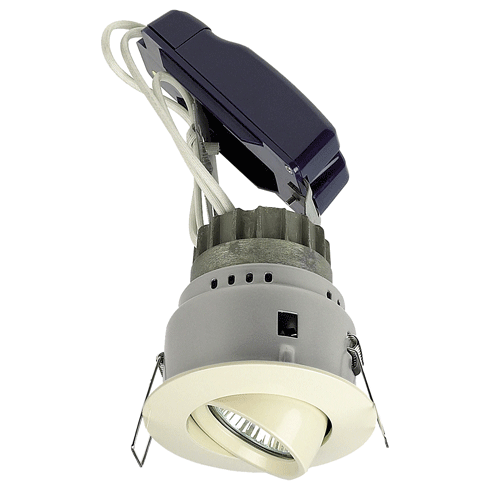 MR16 Fire Rated 30 Minute Adjustable Tilt Downlight Cream 50W SVE90-CR Superlux