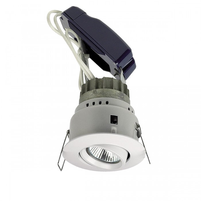MR16 Fire Rated 30 Minute Adjustable Tilt Downlight White 50W SVE90-WH Superlux