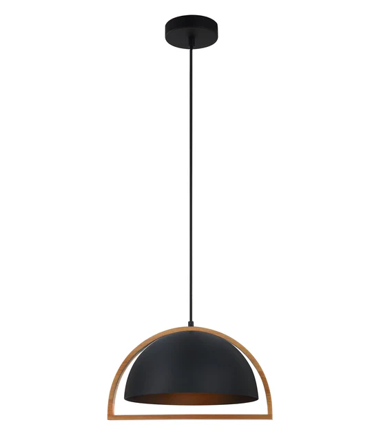  SING SERIES INFRONT PENDENT ES 60W Black Iron + Wood SWING4 Cla lighting