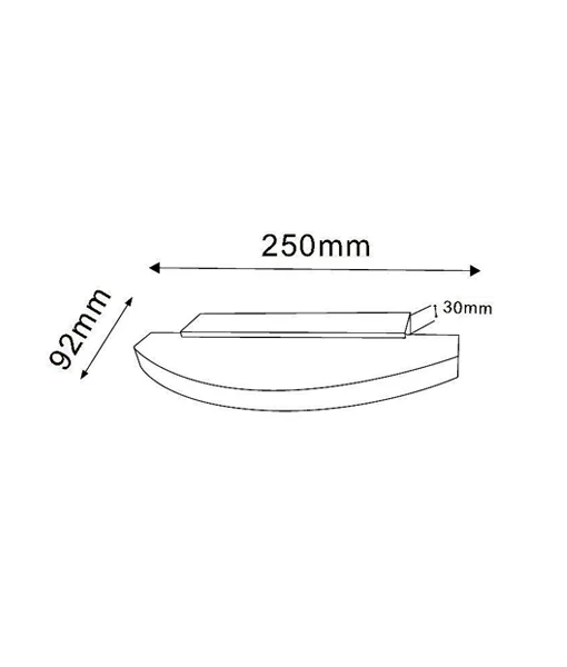 LED Interior Satin Nickel Curved Frosted Diffuser Wall Light SYDNEYG2