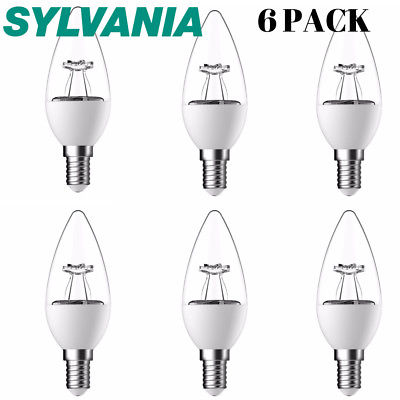 Sylvania 6pk LED Candle Clear E14  Warm White- 026919