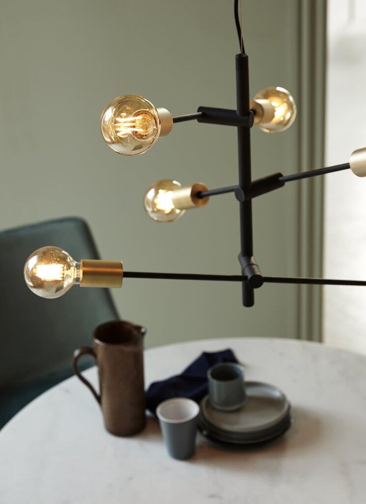 Josefine Pendant Metal Mat Black, Brass - 48933003