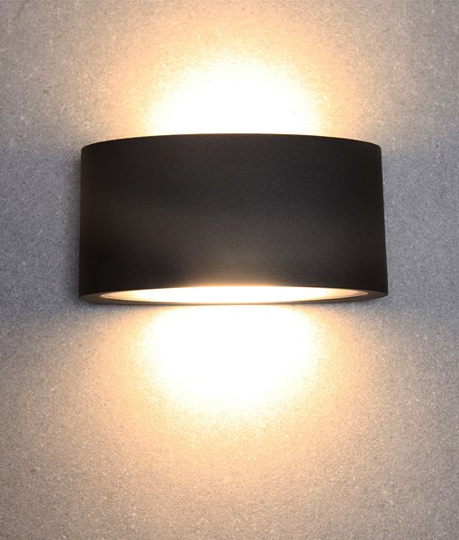 WALL LED S/M CURVED BLK Up/Dn TAMA1 CLA Lighting