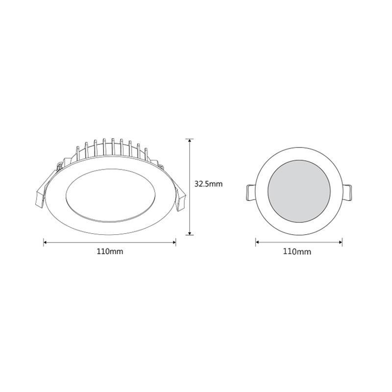 Tradetec Blitz CCT LED Downlight 10w White Dimmable (3k/4k/5k) Martec Lighting TLBD34510WD
