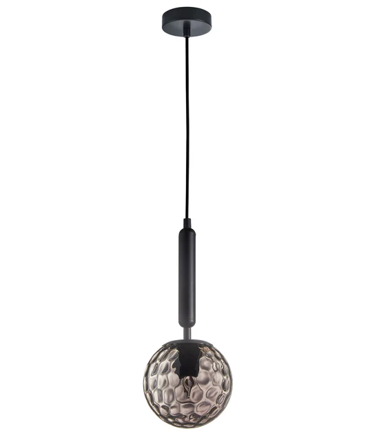 Interior Smokey Black Spherical Glass Pendant Lights TRATTINO2