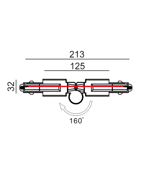 Track Connector Elbow Connector Black Left TRK1BLCON6L