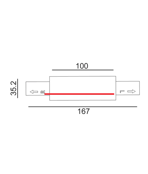 4 wire 3 circuit connector straight White TRK3WHCON2