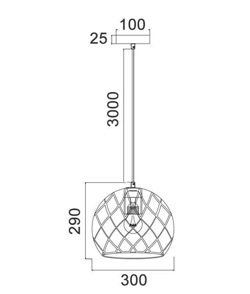 TUILE Large Embossed Tiled Iron Wine Glass Shape Matt Black Pendant Lights TUILE4