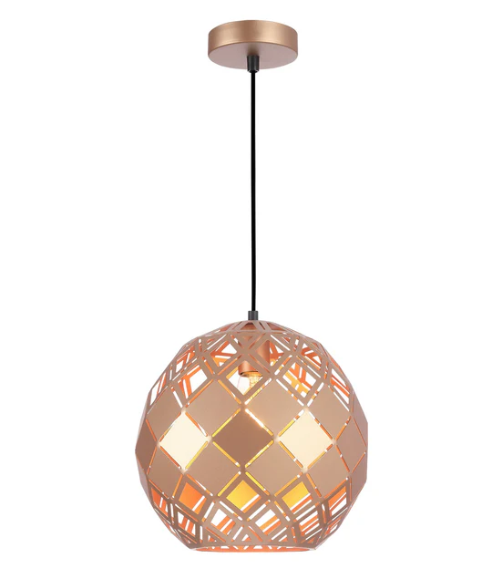 TUILE Small Embossed Tiled Iron Wine Glass Shape Champagne Gold Pendant Lights TUILE2