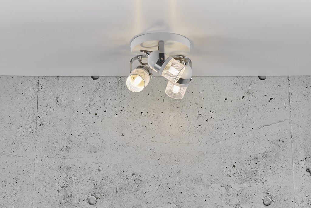 Agnes 3 light Spot Metal, Plastic White - 49910101