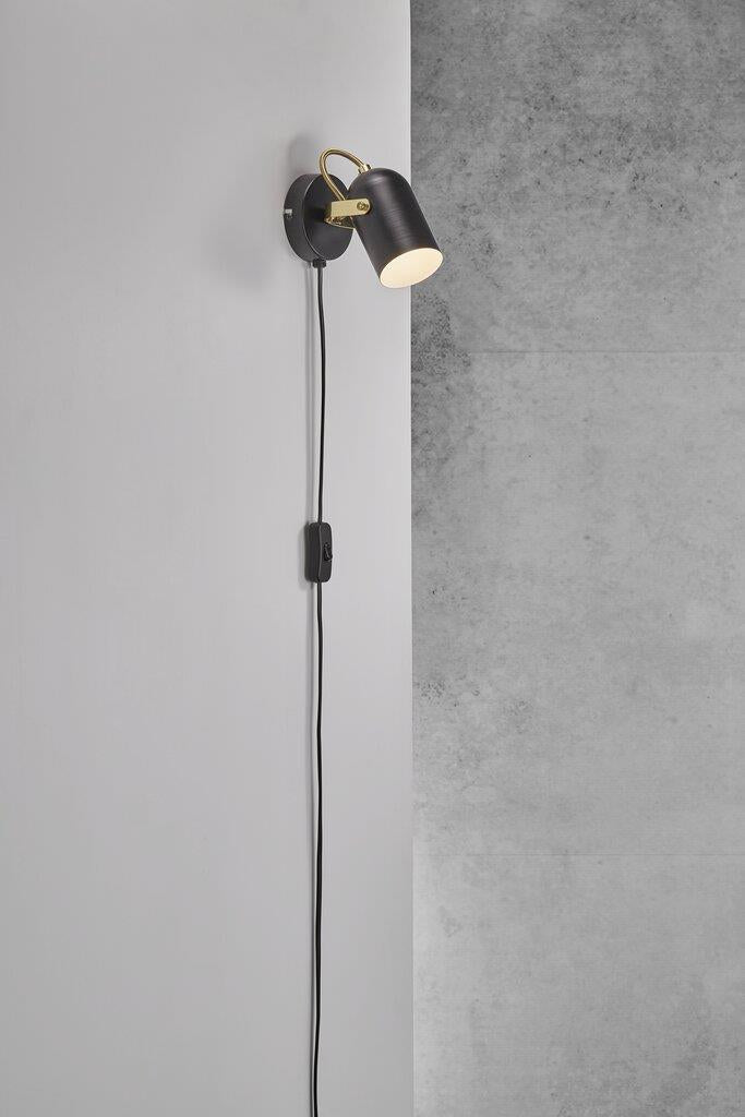 Lotus Wall Metal, Plastic Black/Brass - 50101003