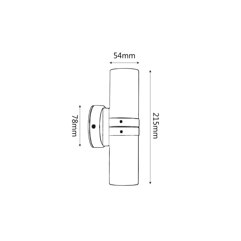 WALL GU10 X 2 (Max 35W HAL) PILLAR UP/DN PGUDCEC LIGHT WEIGHT COPPER CLA Lighting