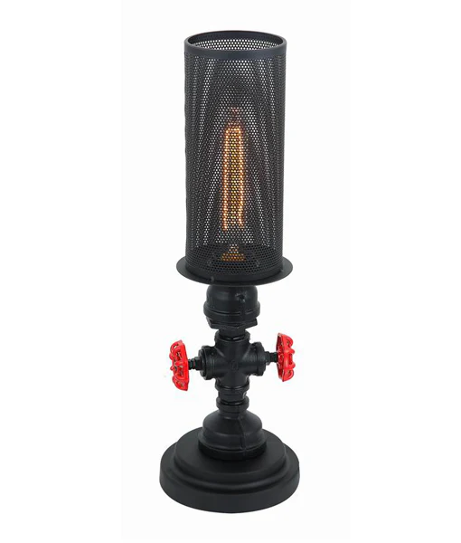 CLA LIGHTING VENETO SERIES TABLE LAMP 1*ES 60W BLK IRON D150mm x 480mm VENETO-T1