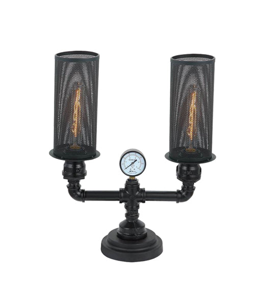 CLA LIGHTING VENETO SERIES TABLE LAMP 2*ES 60W BLK IRON VENETO-T2
