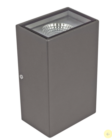 VERNIER-II LED RECTANGULAR UP/DOWN WALL LIGHT CHARCOAL- 19675/51