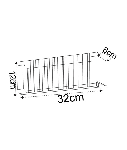   WALL INT S/M CITY LED S/C RECT 3000K 12W  VIENNA CLA LIGHTING