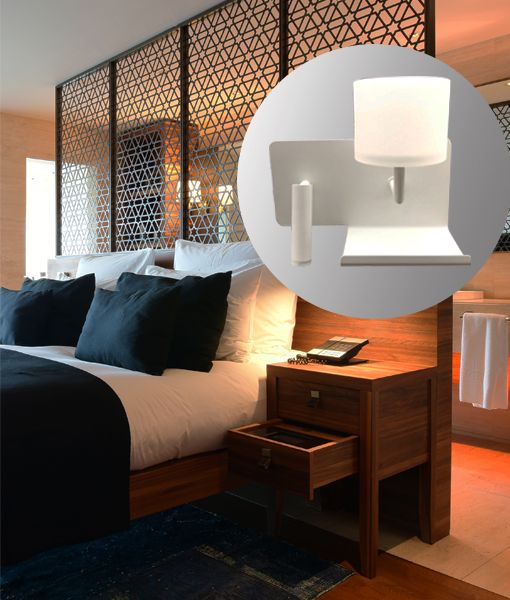 WALL INTERNAL S/M LED MATT WH 2 switch FR Glass  VIGOR CLA Lighting
