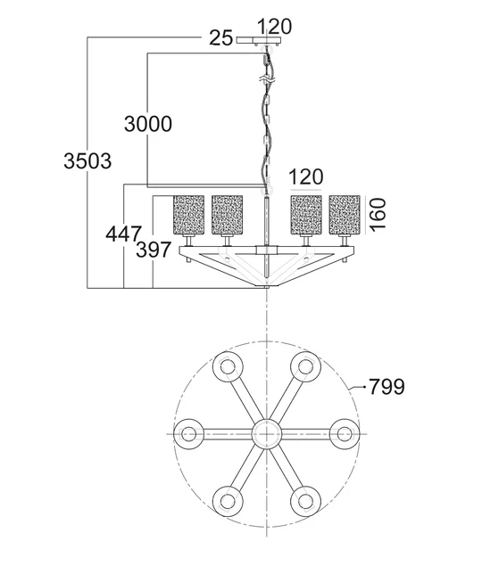VOTIF Interior Candelabra Oak Wood with Clear Blown Dimpled Glass Pendant Light VOTIF1