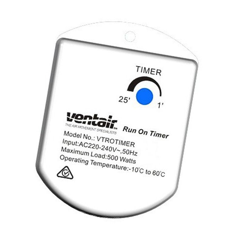 Exhaust Fan Run On Timer Adjustable 1-25 Minutes Ventair - VTROTIMER