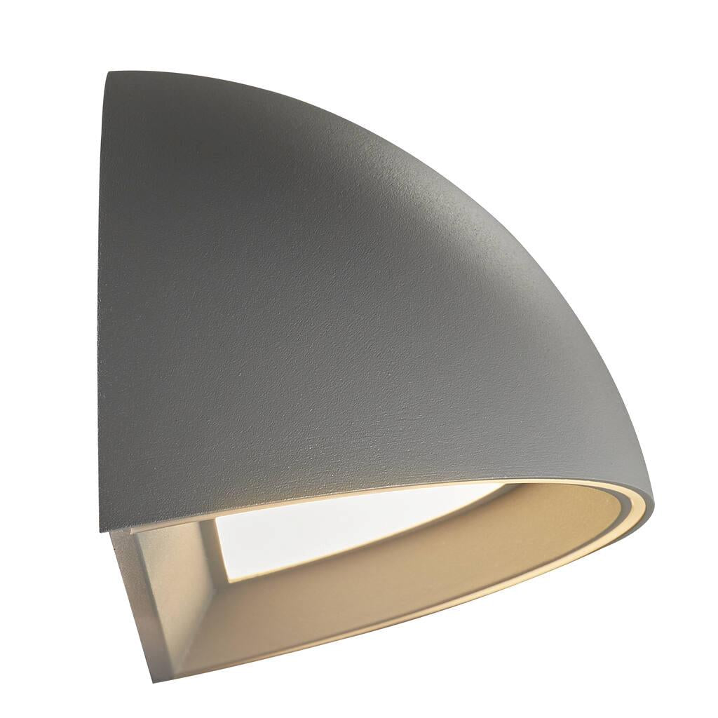 Arcus Wall Aluminium, Plastic Grey, Opal - 2019001010