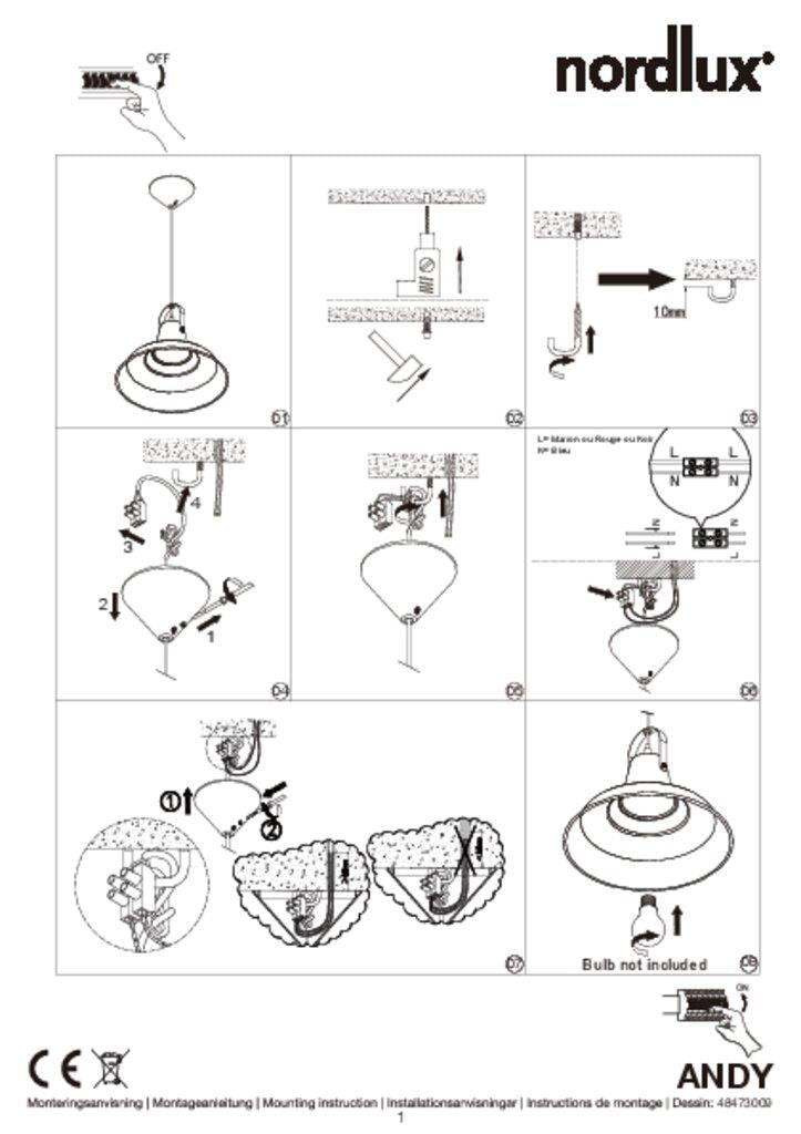 Andy 30 Pendant Metal, Plastic Brown - 48473009