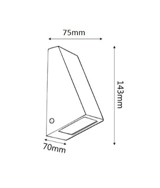 WALL GU10 powdercoated WH IP44 WEDGEGWH CLA Lighting