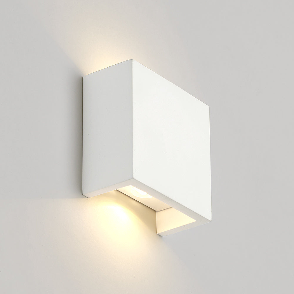 Quade Square Plaster Wall Light WL8339