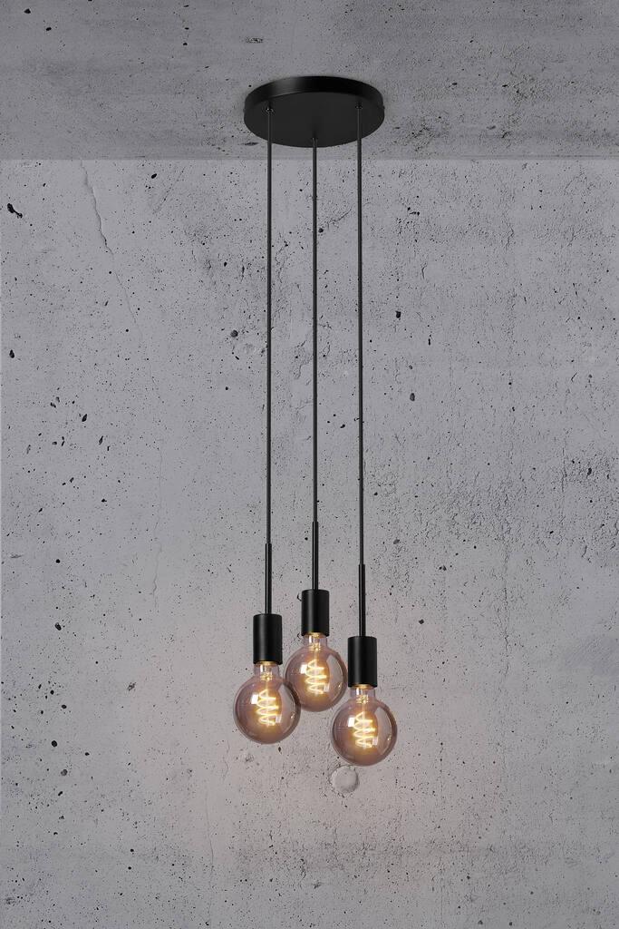 Paco Pendant 3Susp. Black E27 - 2112063003