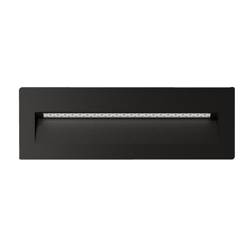 Zac-8 8W LED 240V Rectangular Recessed Brick Light Black / White - 19761