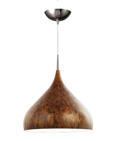ZARA Burl Wood Modern Dome Shape Pendant Lights ZARA7A
